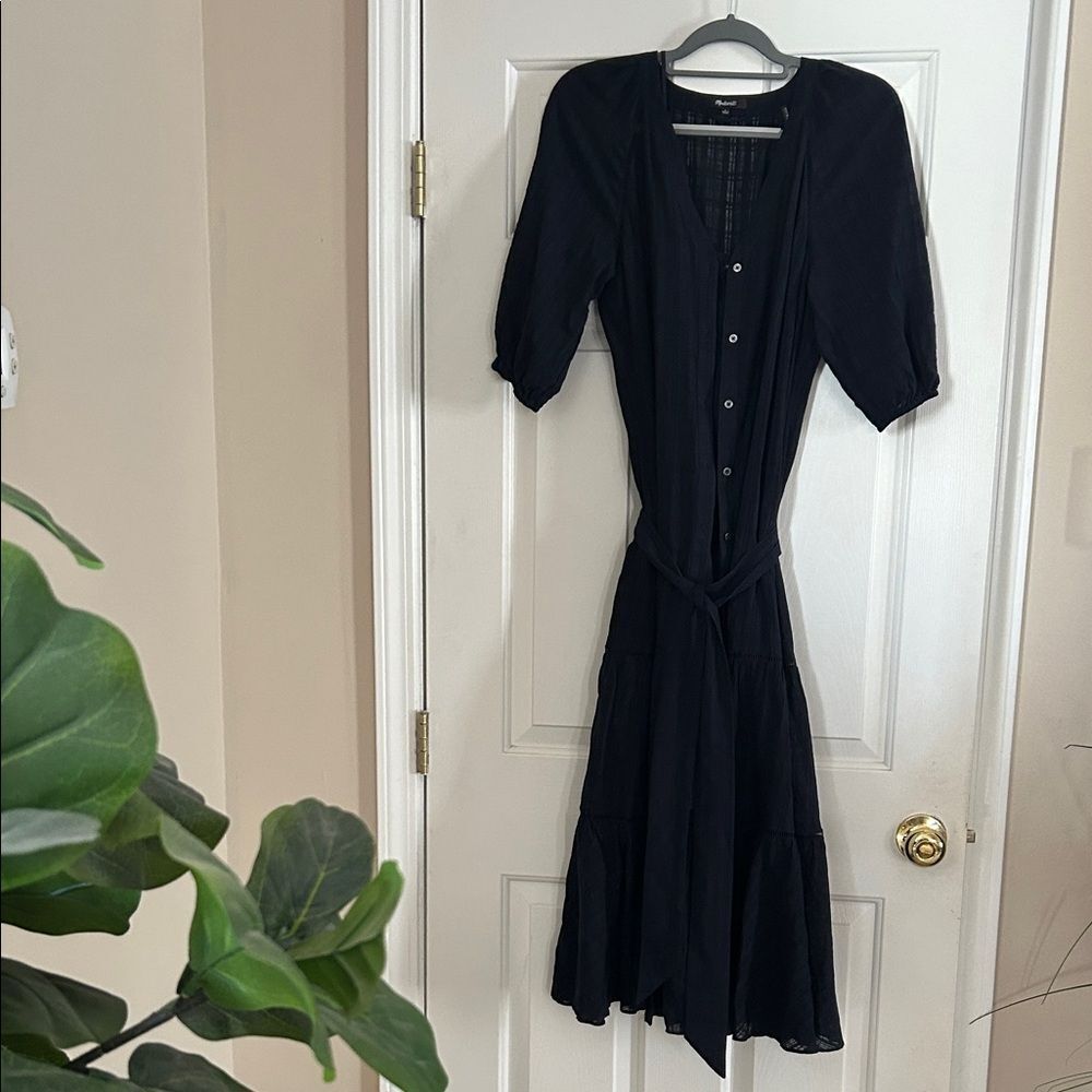 Madewell (never worn) Tie-Waist Midi Dress Size 6 Dress NWOT